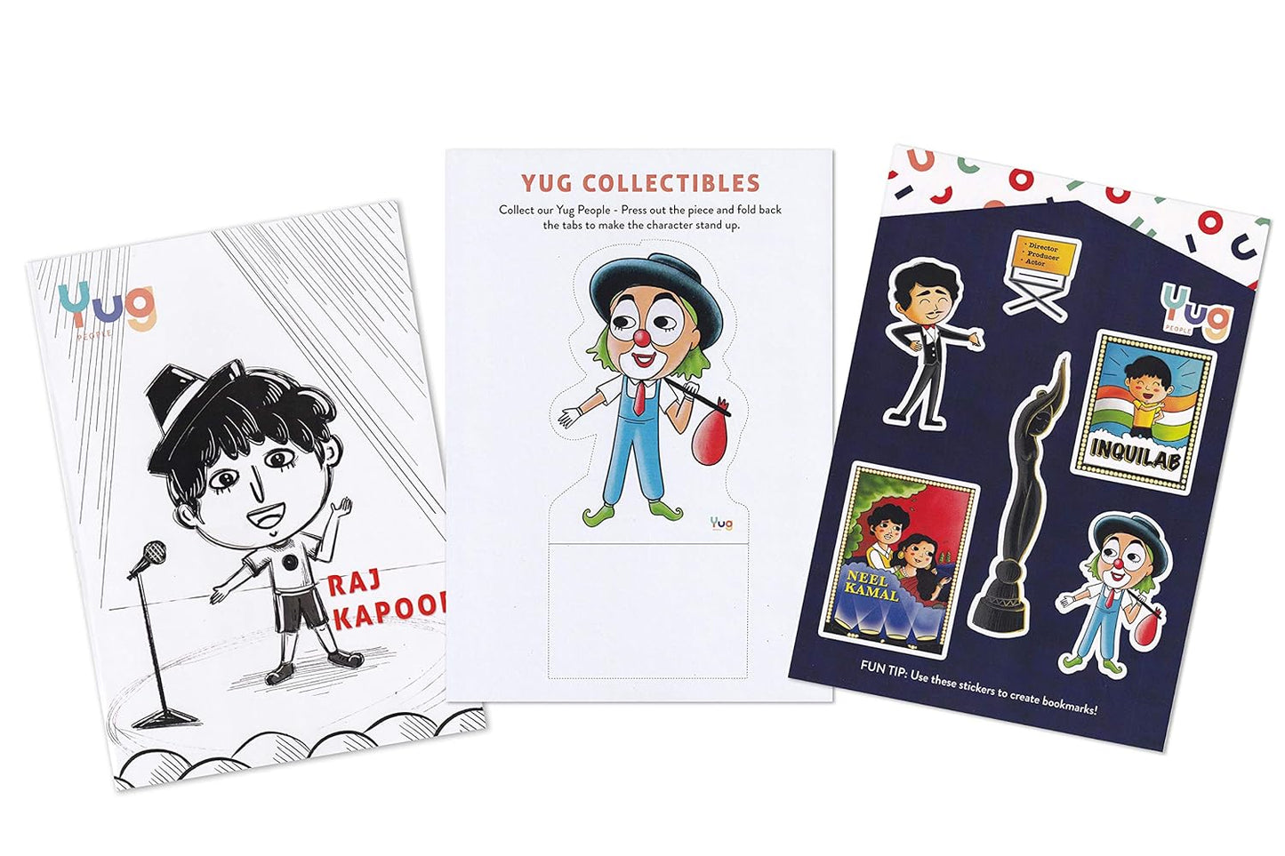 Inspirational Stories Combo - Raj Kapoor, APJ Abdul Kalam and Jamsetji Tata | Children Picture Book and Activity Sheets | Inspiring Tales for Young Kids and Children | Yug Books | Yug Publications