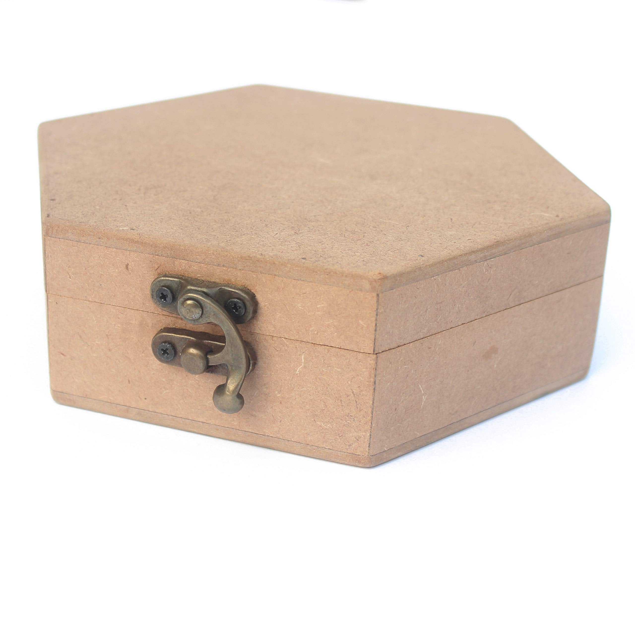 IVEI MDF Box - Wood Box DIY Craft Materials - Plain MDF Blank Box for Painting, Wooden Sheet Craft, Resin & Fluid Art, Mandala Art, Pyrography