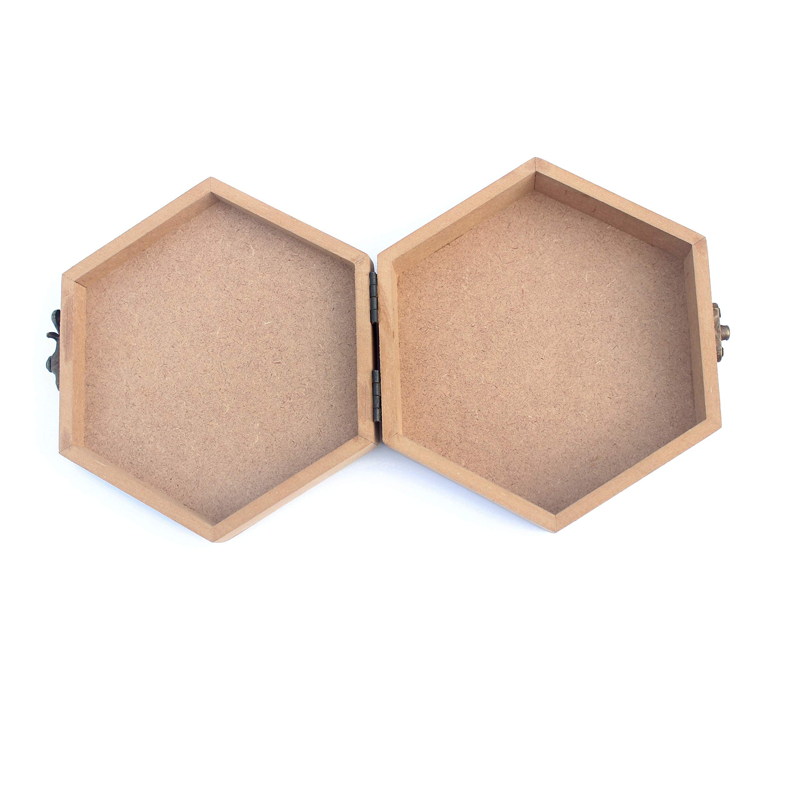 IVEI MDF Box - Wood Box DIY Craft Materials - Plain MDF Blank Box for Painting, Wooden Sheet Craft, Resin & Fluid Art, Mandala Art, Pyrography