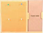 IVEI MDF Wood Square Pin Board/Bulletin Board & Push Pins for Fun Learning Kids Activity, with DIY Panel, Room Décor Notice Display Board, Orange & Black (14x11x1 in)