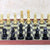 StonKraft - 12x12 Stone Wooden Chess Game Board Set + Hand Crafted Pawns