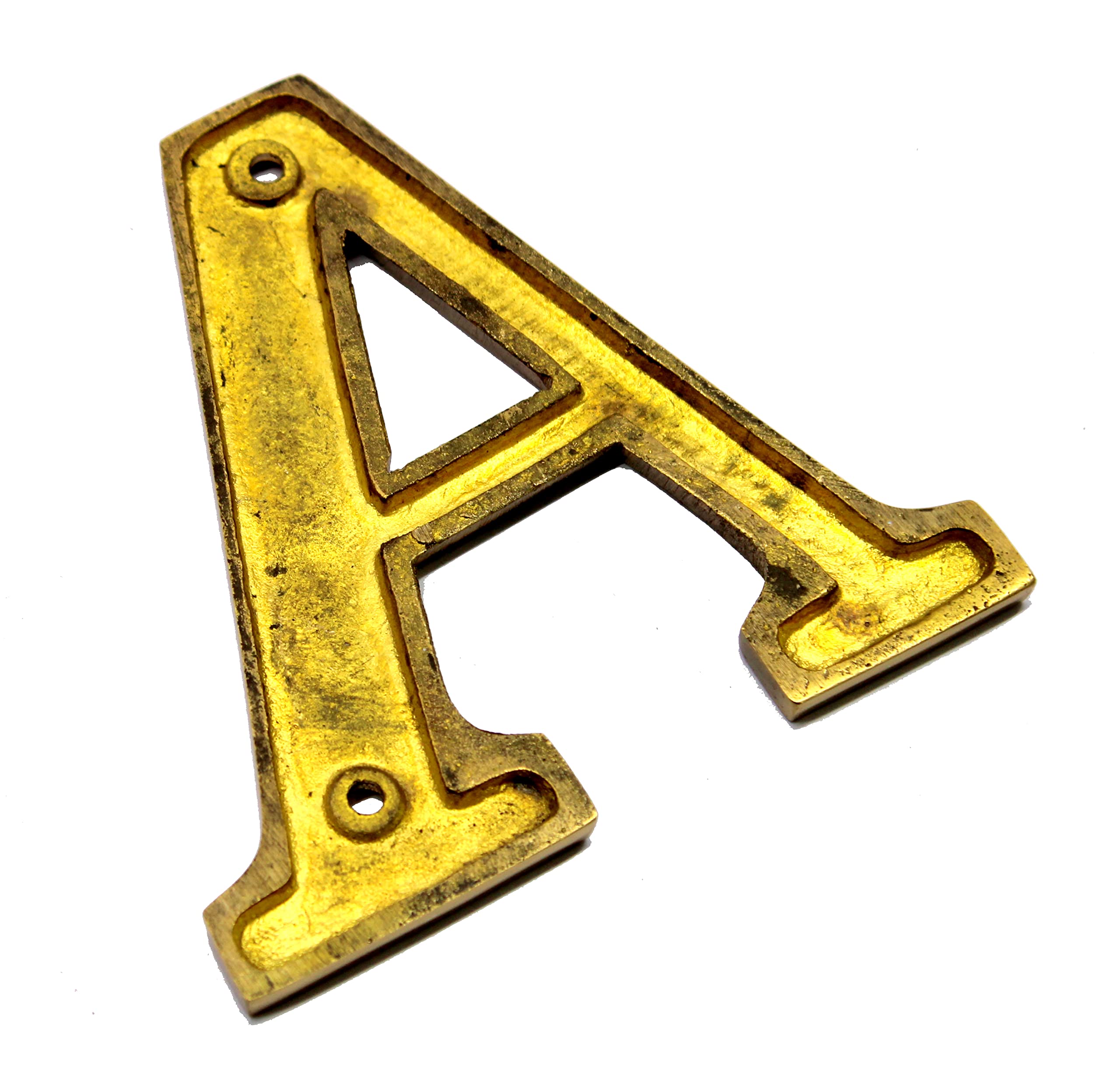 eSplanade Brass House Hotel Door Name Alphabets - Wall Door Plaque Alphabet Letter - Golden - 4" Inches (All Alphabets- 4")
