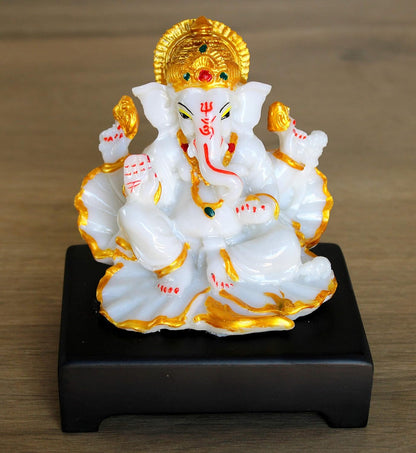 eSplanade Resin Ganesh Ganesha Ganpati Vinayaka Murti Idol Statue Sculpture - 5 inches