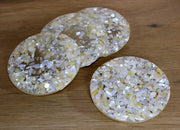 KLEO Mother of Pearl Coaster Set - Table Coaster set (Set of 4) | Coasters Bar Beer Coffee Tea Coasters