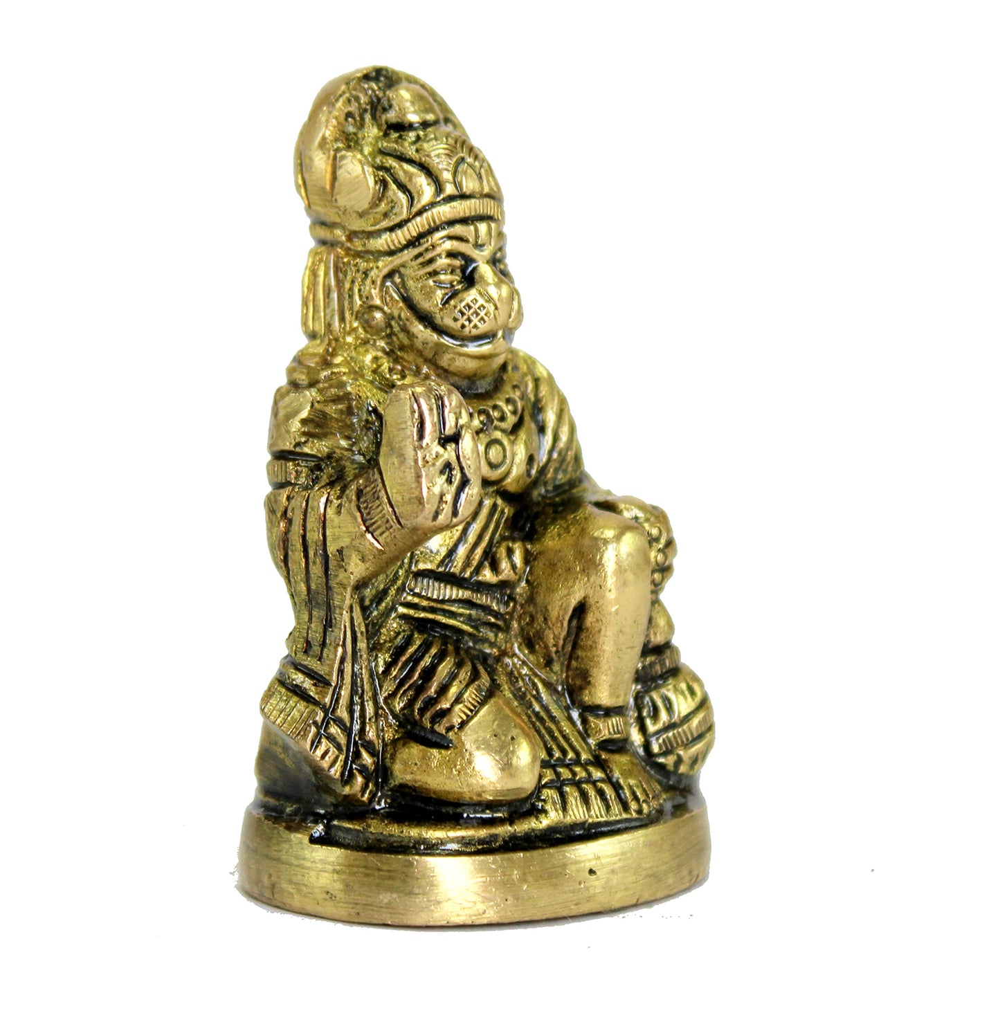 eSplanade Brass Hanuman Anjaneya Pavan Putra Bajrangbali Idol Murti Moorti Statue (2.5 Inch)