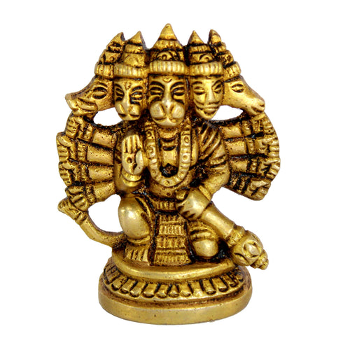 eSplanade Brass Panchmukhi Hanuman Anjaneya Pavan Putra Bajrangbali Idol Murti Moorti Statue