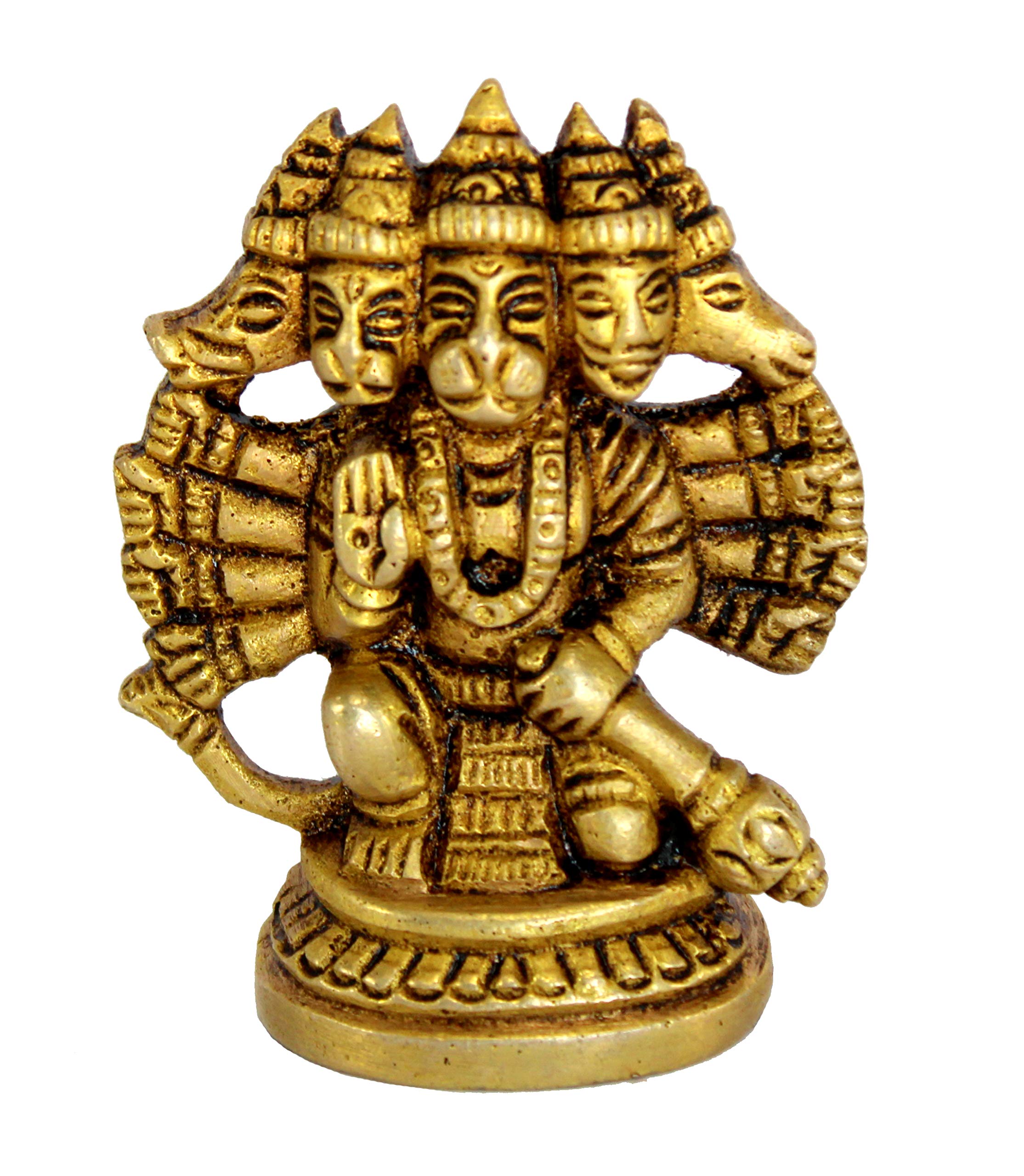 eSplanade Brass Panchmukhi Hanuman Anjaneya Pavan Putra Bajrangbali Idol Murti Moorti Statue