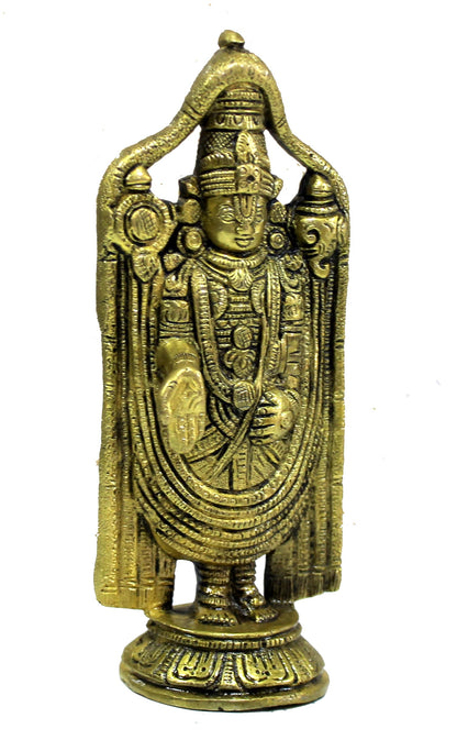 eSplanade - 6" Brass Balaji Venkatesh Tirupati Statue Murti Idol | Pooja Idols | Tirupathi Balaji | Home Decor | Brass Statue