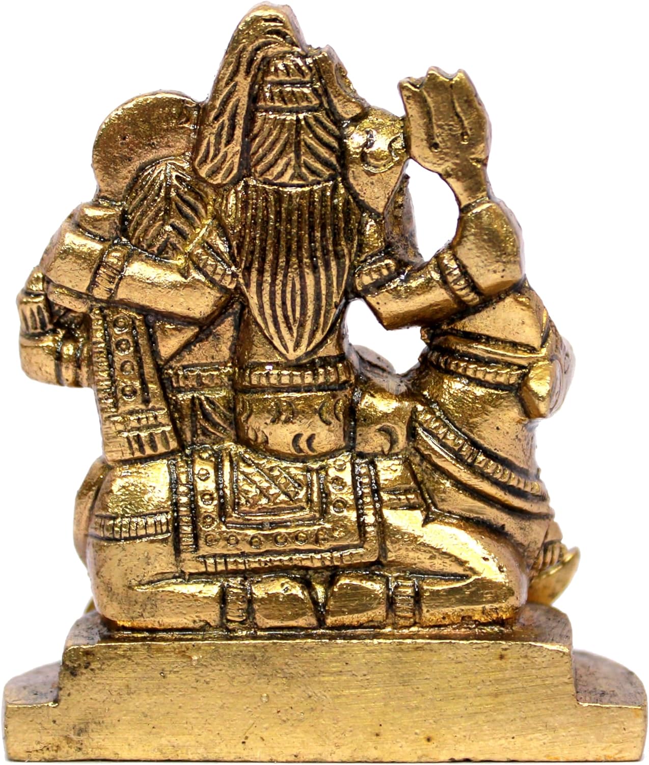 eSplanade Brass Shiva Parvati Pariwar - Shiva Family | Shiva Bholenath Shankar Parvati Ganesh Ganesha Nandi Family Murti Idol Statue Sculpture - Small Size - 2.25" inches