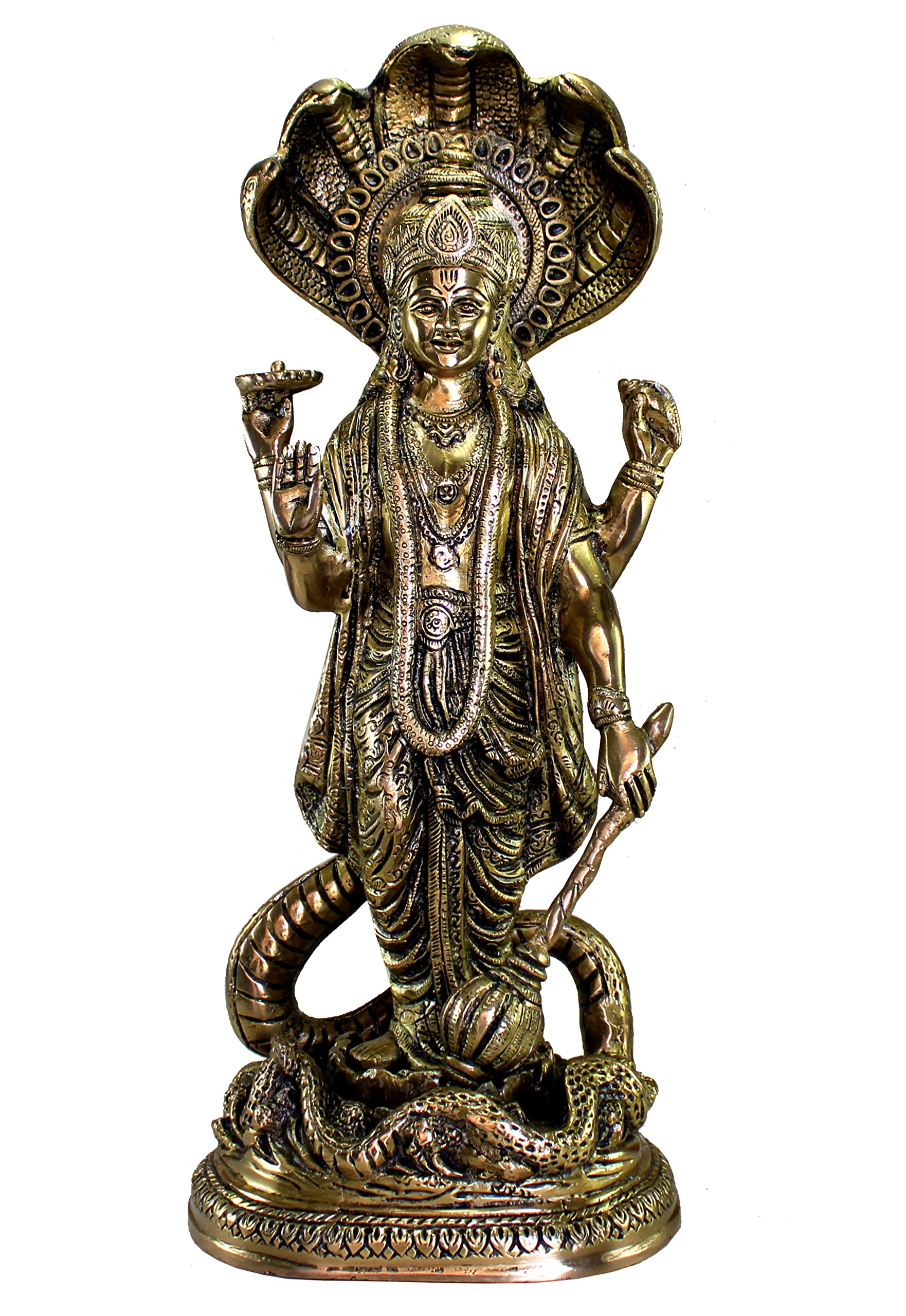ESPLANADE Brass Vishnu Narayan Moorti Murti Idol Statue | Pooja Idols - Home Decor | 17" Inches (Big Size)