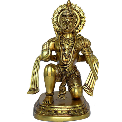 eSplanade Brass Hanuman Anjaneya Pavan Putra Bajrangbali Maruti Idol Murti Moorti Statue- 11