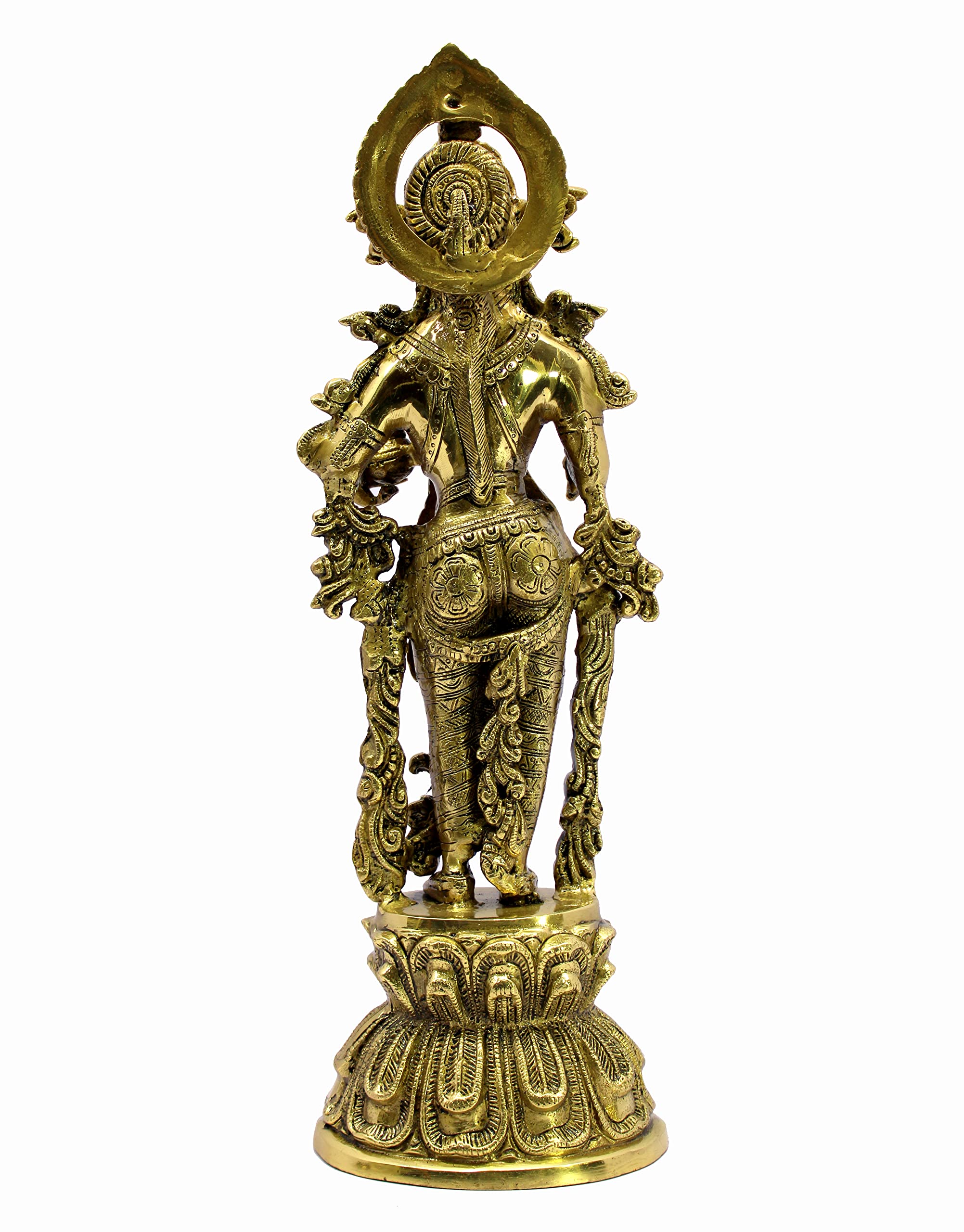 eSplanade Brass Radha Murti Idol Statue Sculpture - Golden - 18" Inches - Big Size
