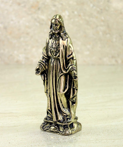 eSplanade Brass Holy Jesus Christ Statue Spiritual Idols - 5.75 inches | Religious Statues | Holy Statue of Christians