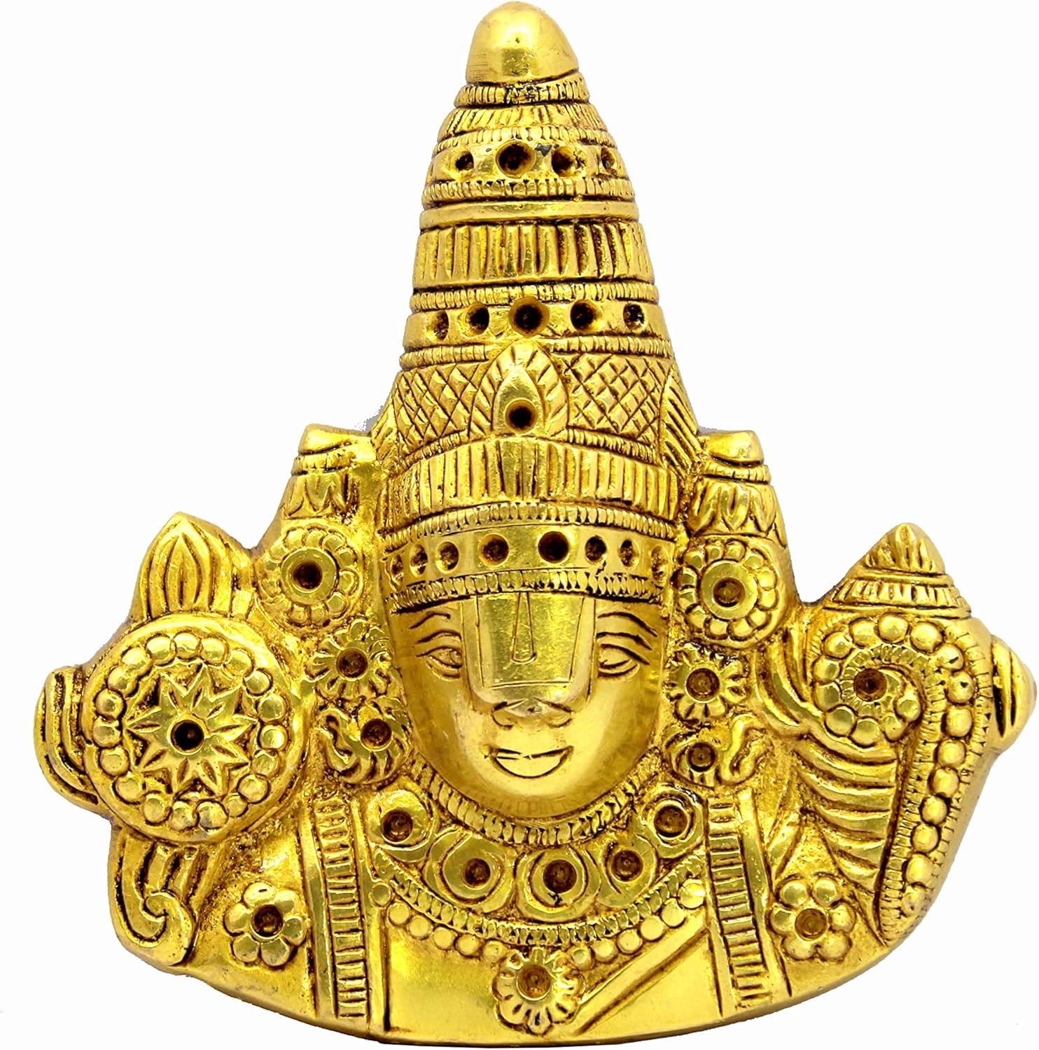 eSplanade - 6" & 6.75" Brass Balaji Venkatesh Tirupati Statue Murti Idol | Pooja Idols | Tirupathi Balaji | Home Decor | Brass Statue