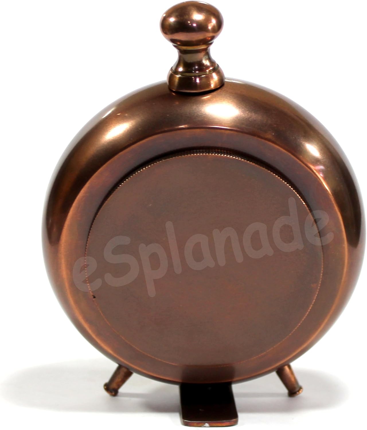 eSplanade European Style Vintage Clock Table Desk Shelf Clock - Metal - Chrome Finish - 7" Inches