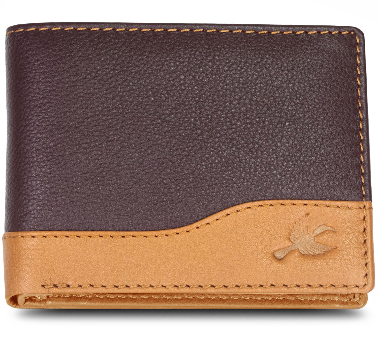 HORNBULL Men's Buttler Genuine Leather RFID Blocking Wallet (114 BRN)
