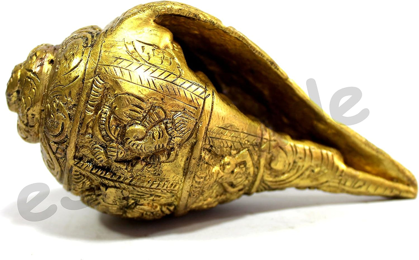 eSplanade Brass Ganesha Carving Shankh Conch Shell | Home Decor | Holy Shankha Sel