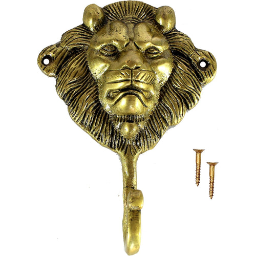 eSplanade Lion Brass Hook | Key Holder | Wall Hooks | Towel Hook/Hanger - Home Decor & Home Organisers