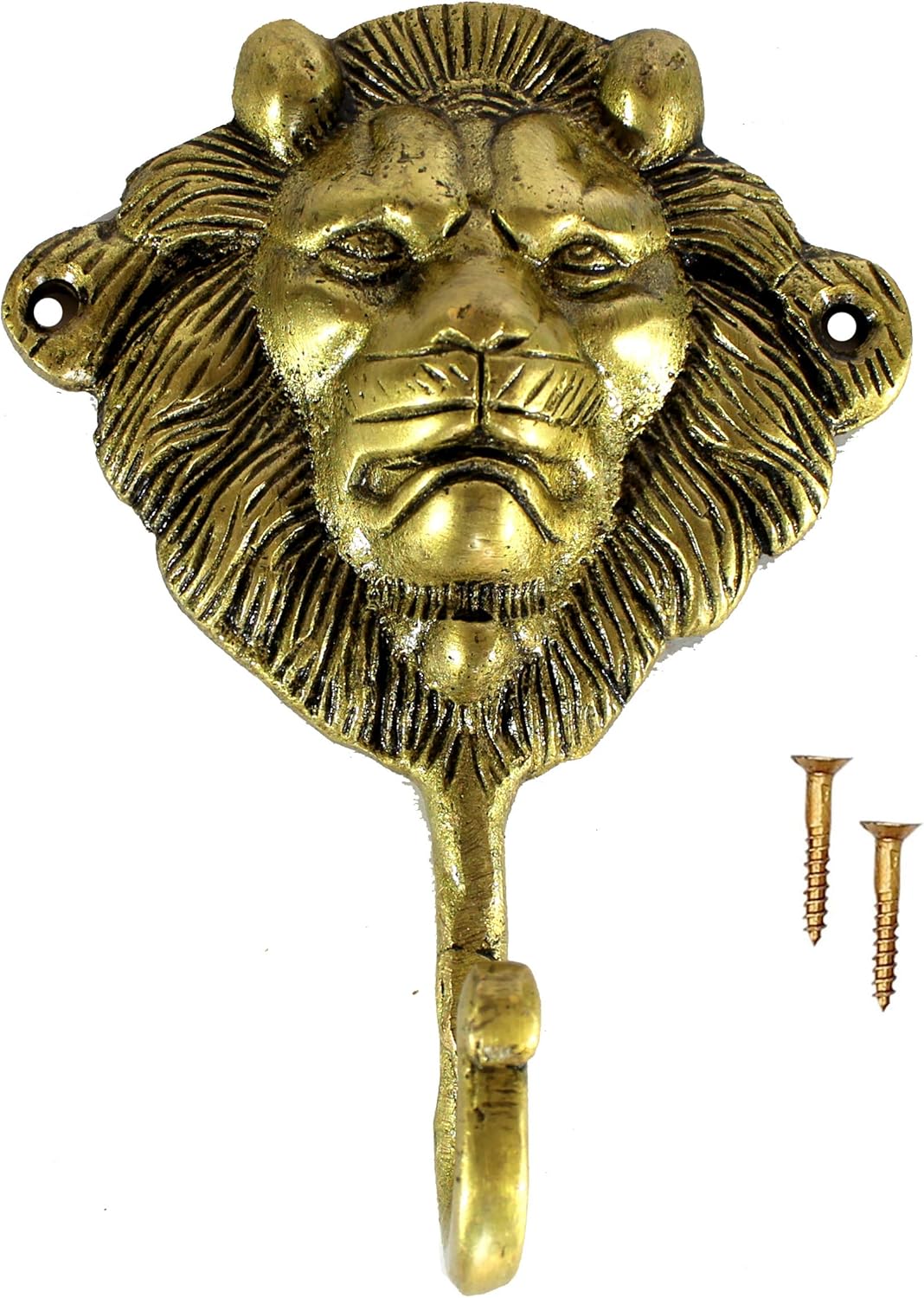 eSplanade Lion Brass Hook | Key Holder | Wall Hooks | Towel Hook/Hanger - Home Decor & Home Organisers