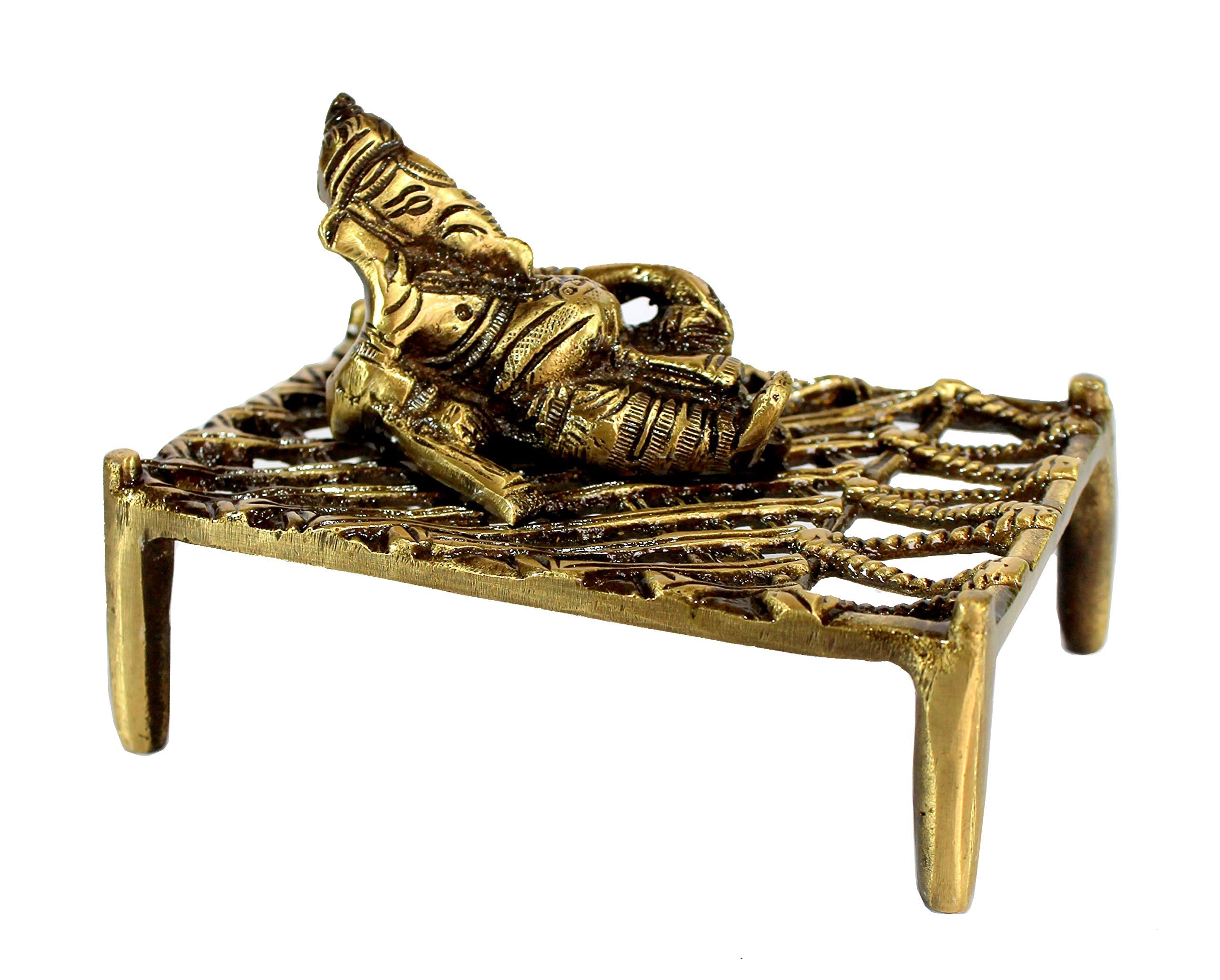 eSplanade 8" Brass Ganesha in Antique Finish | Pooja Puja Ganesh Ganesha Ganpati Ganapati Murti Idol