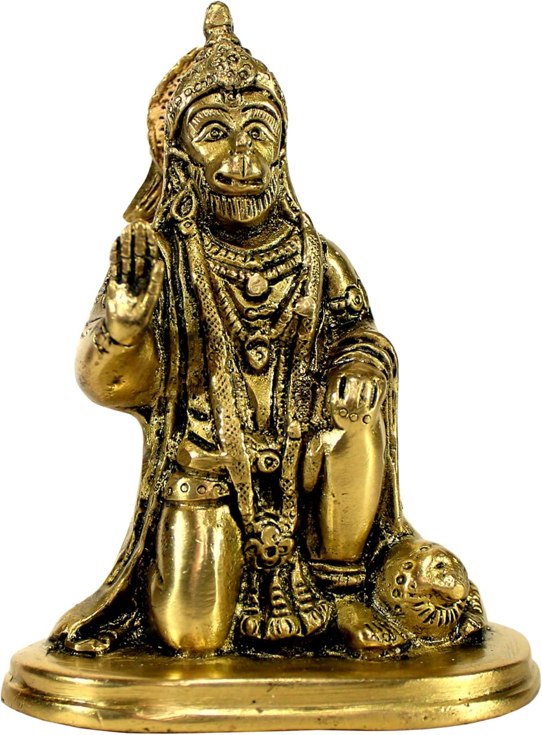 eSplanade Brass Hanuman Bajrangbali Anjeneya Pavan Putra Murti Idol Statue Murti Figurine for pooja and home decor