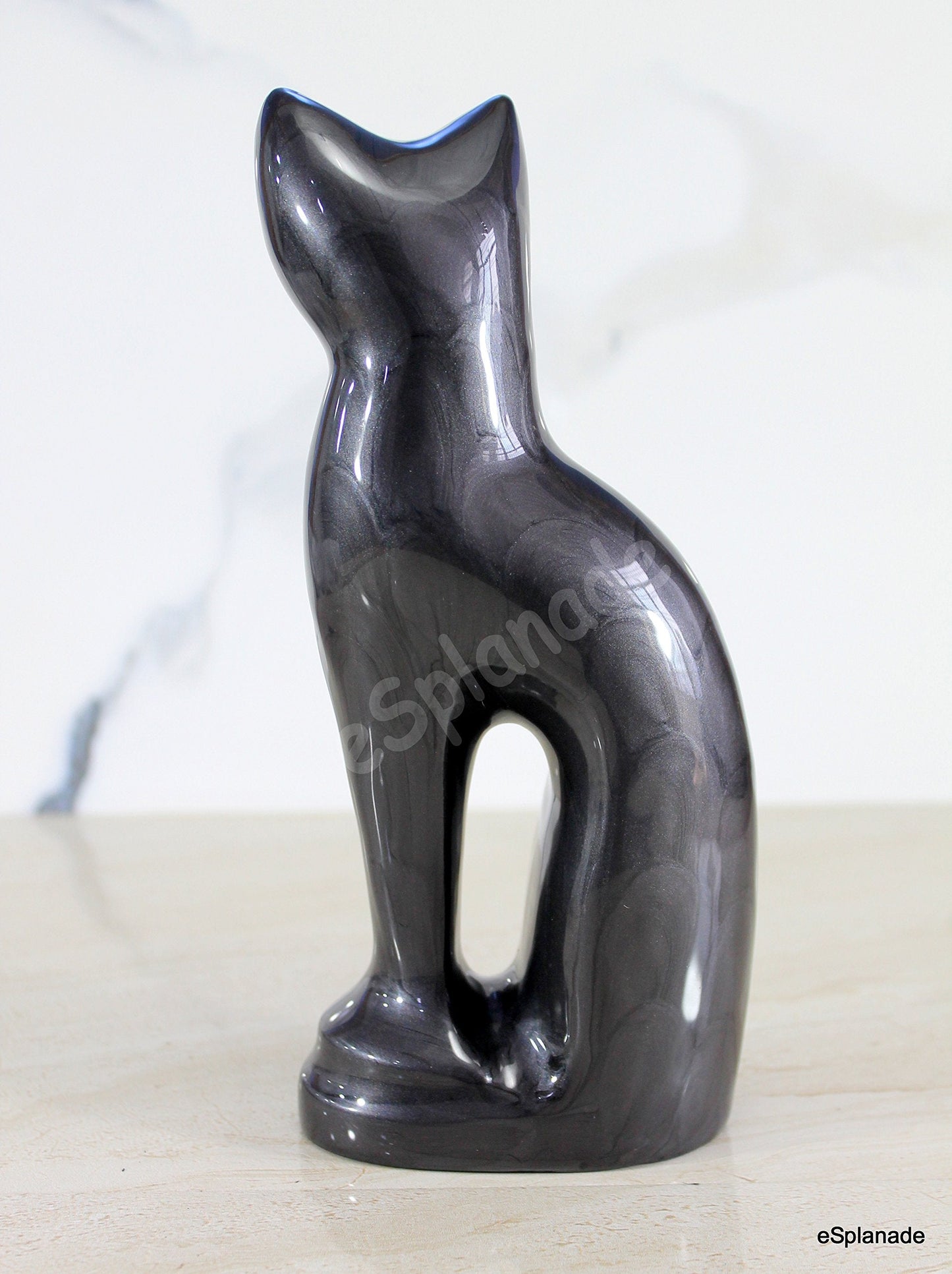 eSplanade- Cat Kitten Shape Cremation urn | Memorial Funeral Burial Full-Size urn for Ashes| Size - 9 inches.