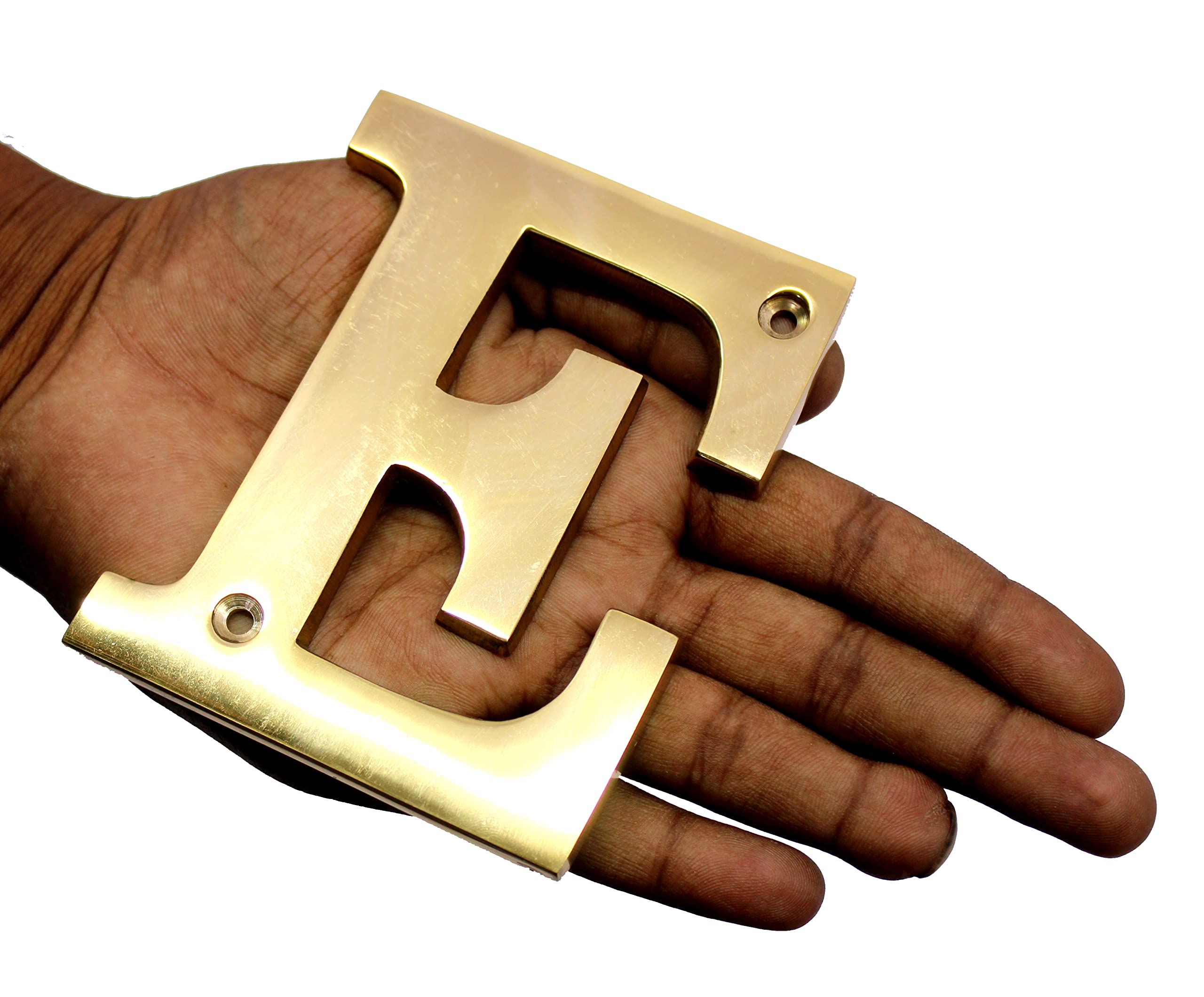 eSplanade Brass House Hotel Door Name Alphabets - Wall Door Plaque Alphabet Letter - Golden - 4" Inches (All Alphabets- 4")