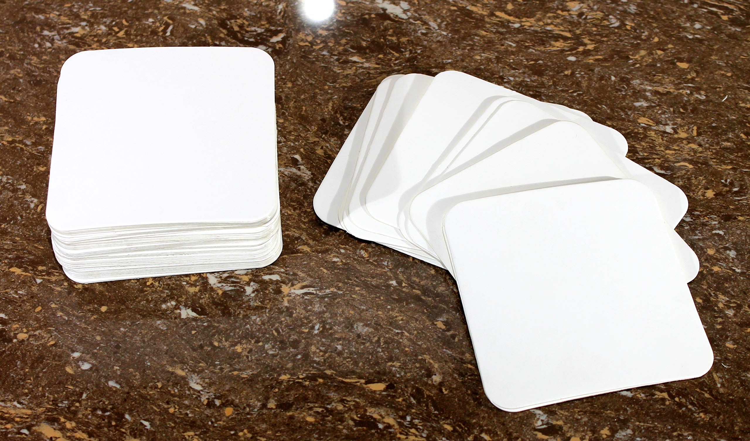 eSplanade Disposable Paper Coasters - Use and Throw Reversible Paper Coasters