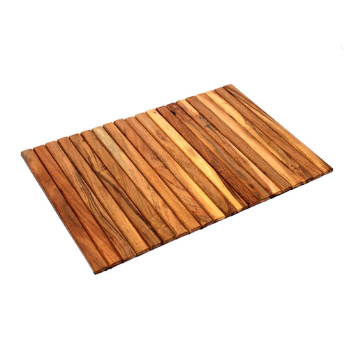 KLEO Sofa Armrest Tray - Handcrafted Acacia Wood Tambour Tray | Flexible & Foldable Dining Table Mat | Water Resistant & Stain Proof | Ideal for Food, Drinks, Snacks, Cup Coaster