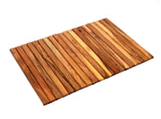 KLEO Sofa Armrest Tray - Handcrafted Acacia Wood Tambour Tray | Flexible & Foldable Dining Table Mat | Water Resistant & Stain Proof | Ideal for Food, Drinks, Snacks, Cup Coaster