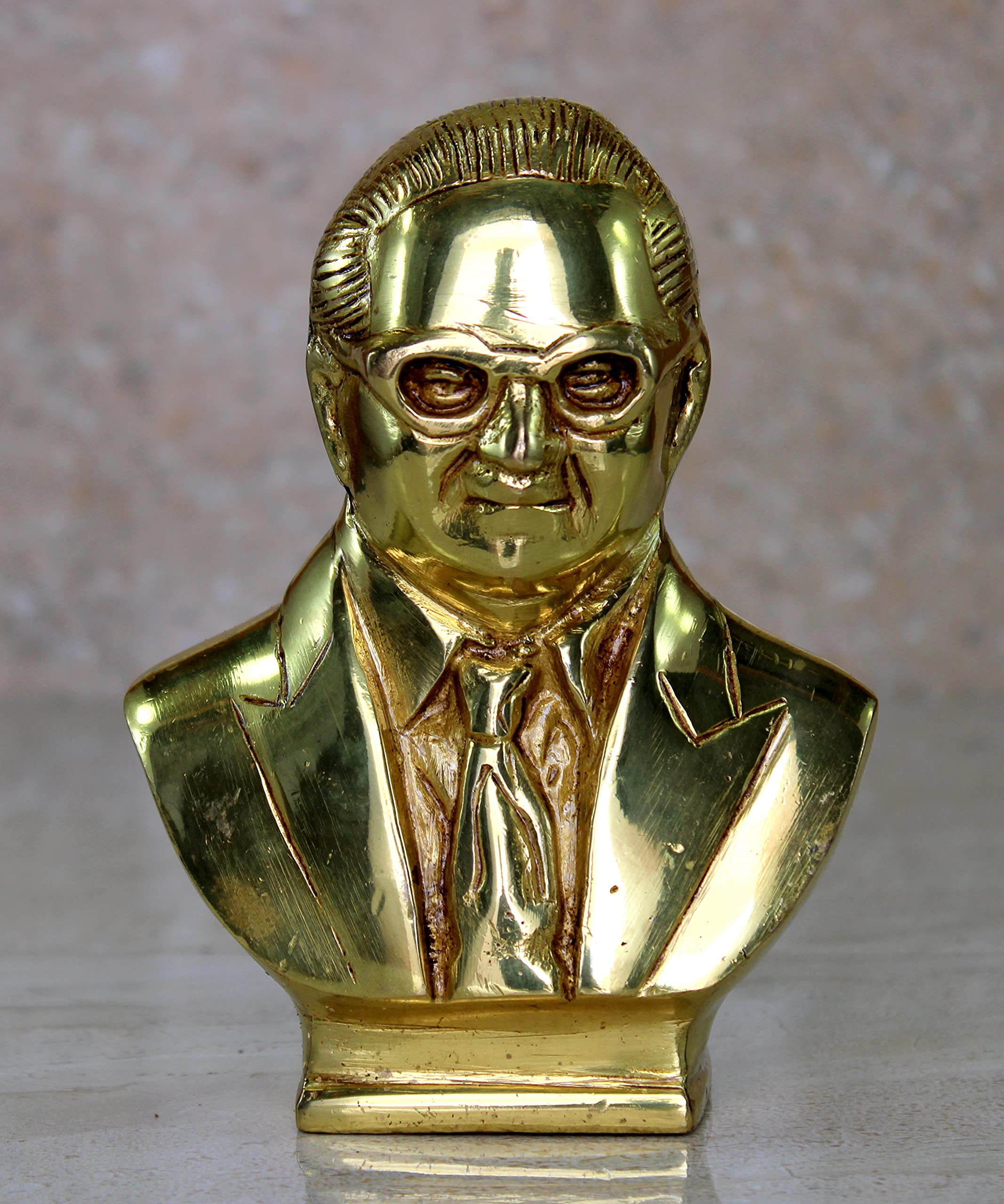 eSplanade 5.25" Brass Dr. B. R. Ambedkar Ambedker Bust Idol Statue Murti