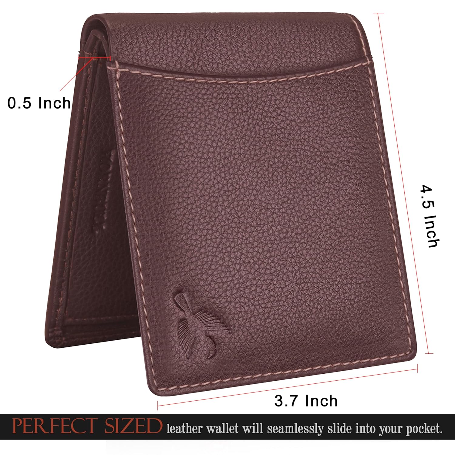 HORNBULL Themes Brown Leather Wallet for Men | Stylish Valentine's Day Mens Gift Wallet | RFID Blocking Wallets Men Leather