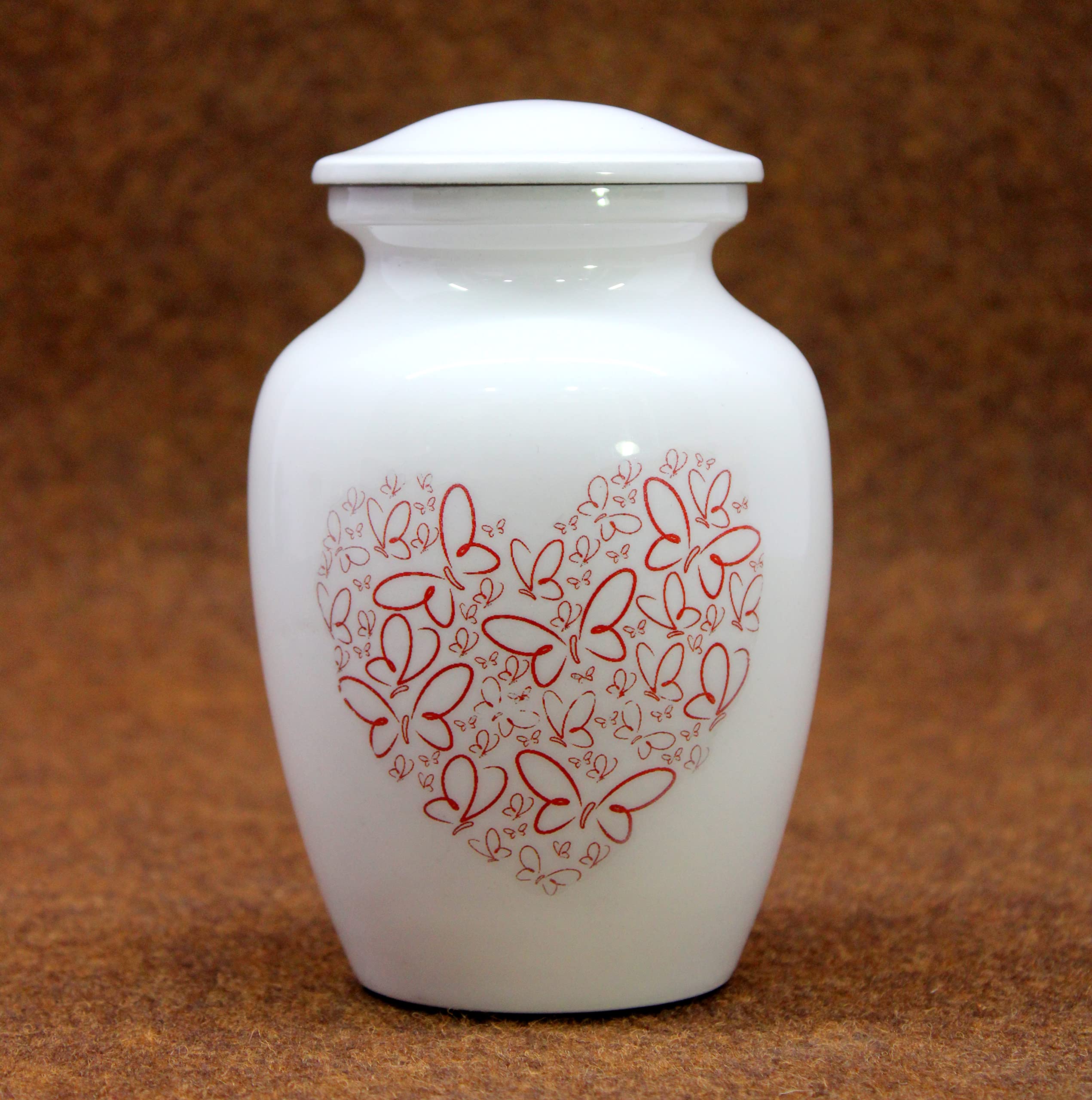 eSplanade Brass Cremation Urn Memorial Jar Pot Container | Medium Size Urn for Funeral Ashes Burial | Engraved Metal Urn | Multicolor- 6" Inches