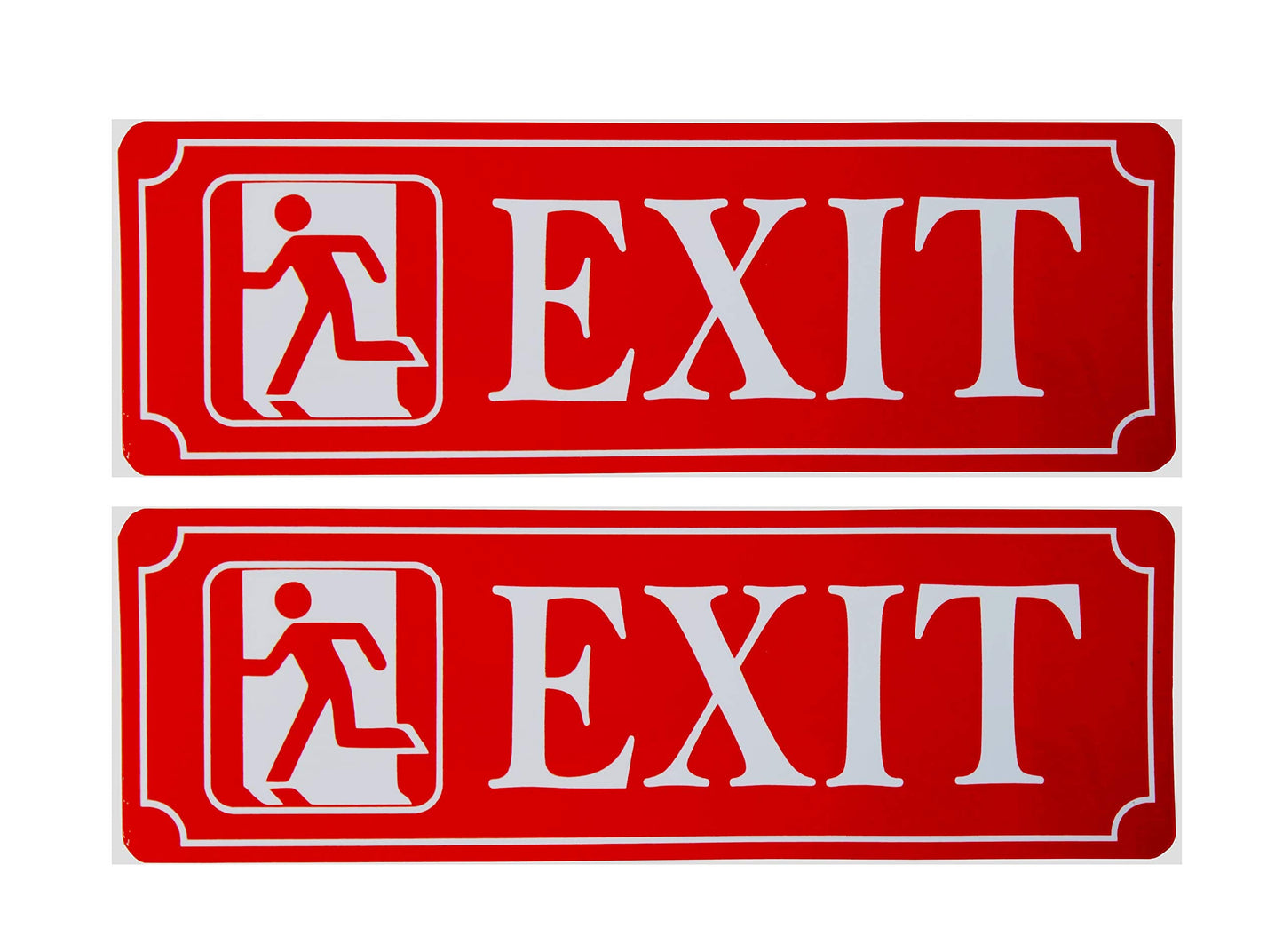 eSplanade EXIT Sign Sticker Decal - Easy to Mount Weather Resistant Long Lasting Ink Size (9" x 3")