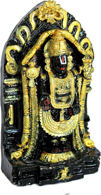 eSplanade Resin Balaji Venkatesh Tirupati Statue Murti Idol - 6 inches | Pooja Idols | Tirupathi Balaji | Home Decor