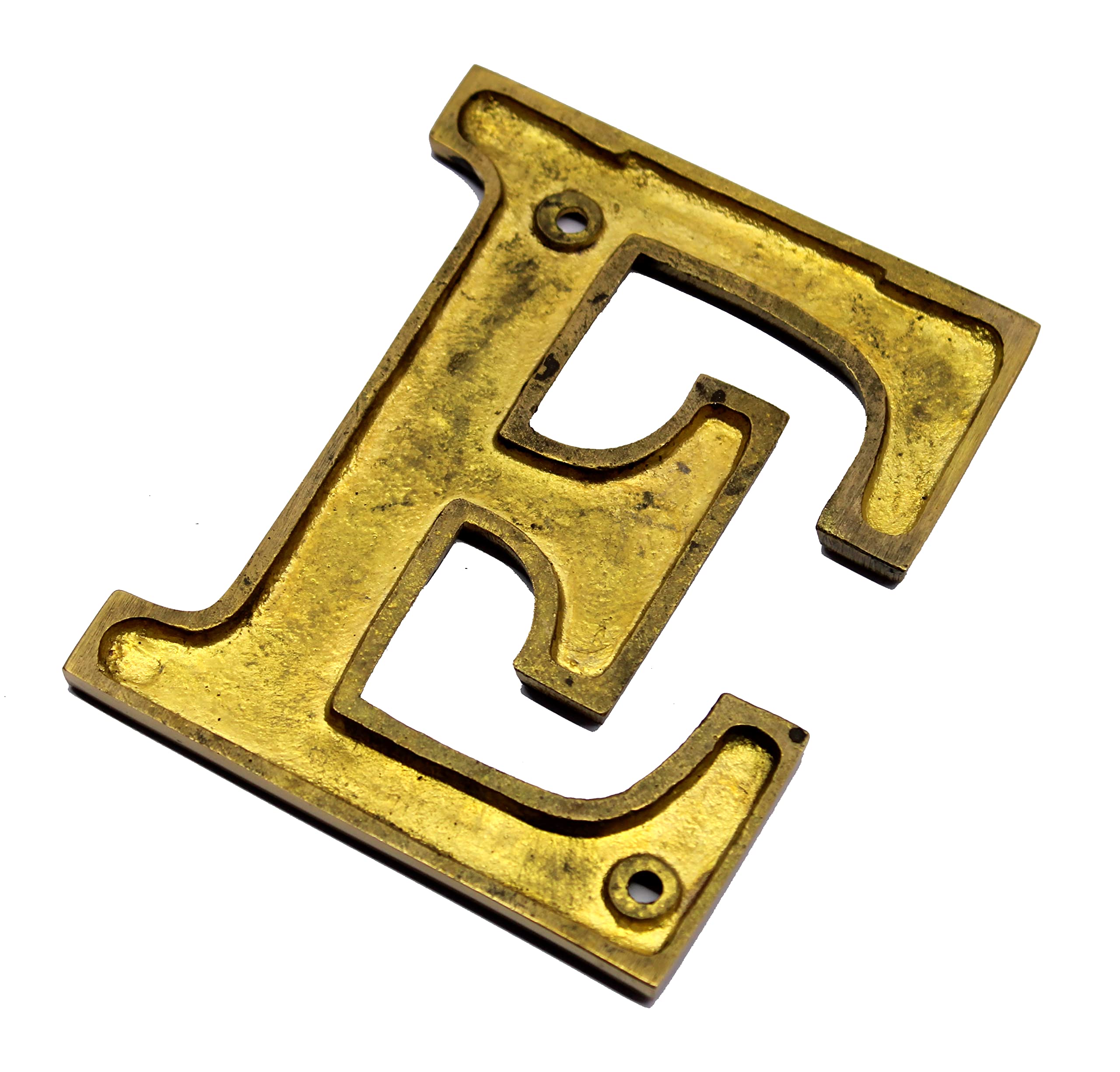 eSplanade Brass House Hotel Door Name Alphabets - Wall Door Plaque Alphabet Letter - Golden - 4" Inches (All Alphabets- 4")