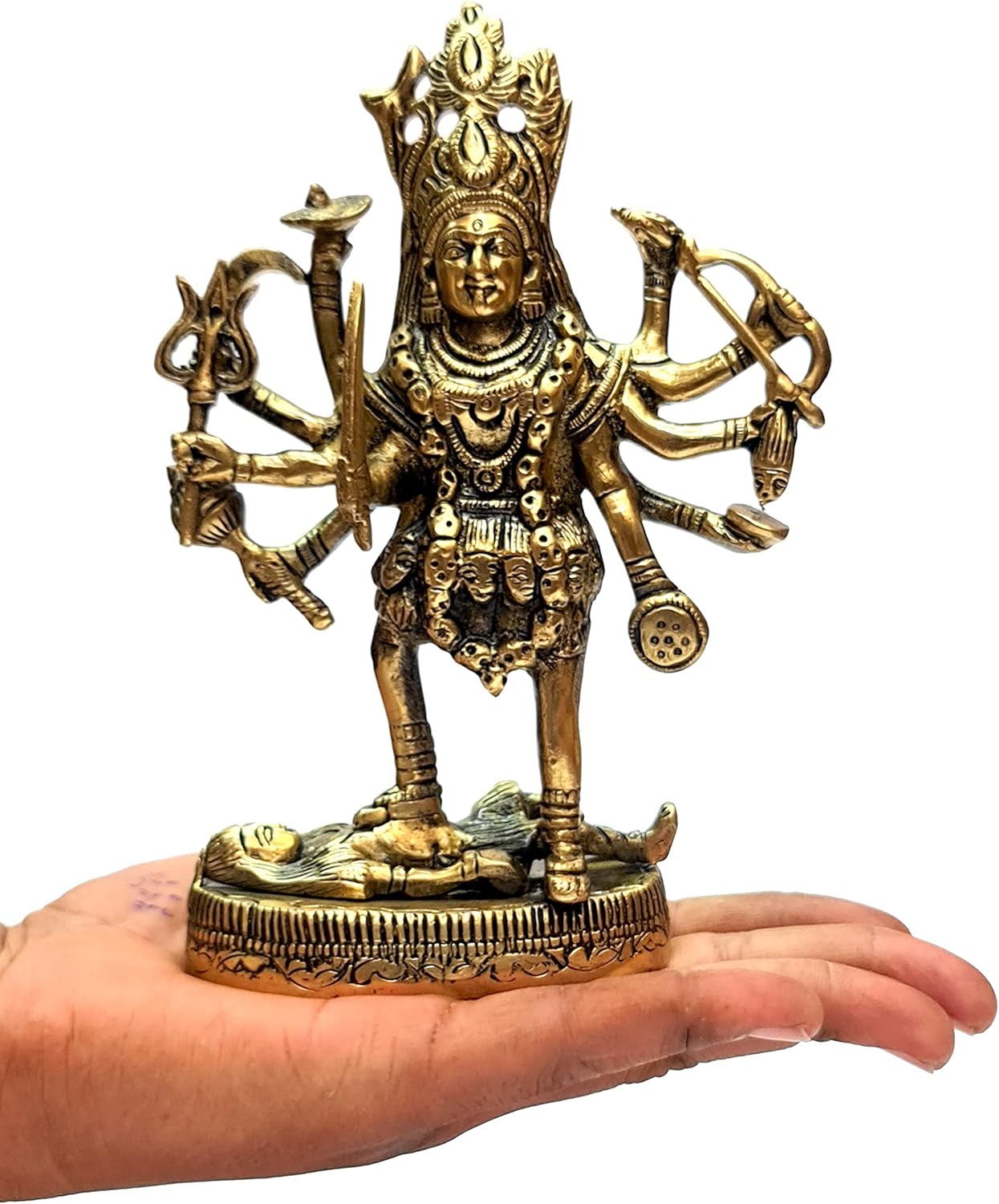 eSplanade Brass Kaali Mata Kali Maa Murti Idol Statue Sculpture (7.5" Inches)