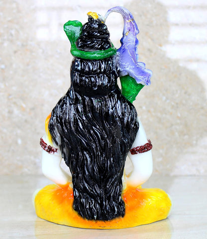 Esplanade Resin Shiva Shiv Adiyogi Natraj Idol Murti Figurine for Pooja at Home and mandir - 9" Inches - Multi