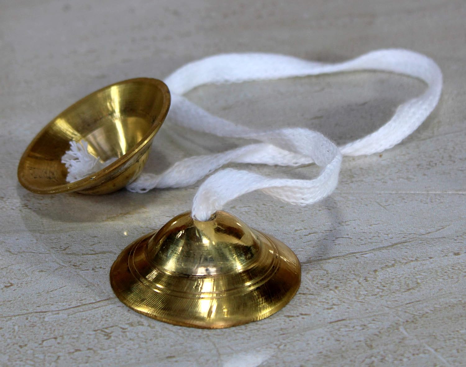 eSplanade Brass Manjeera set Clash Cymbals Hand Cymbals - 3" & 2.4" Inches Dia. - Golden