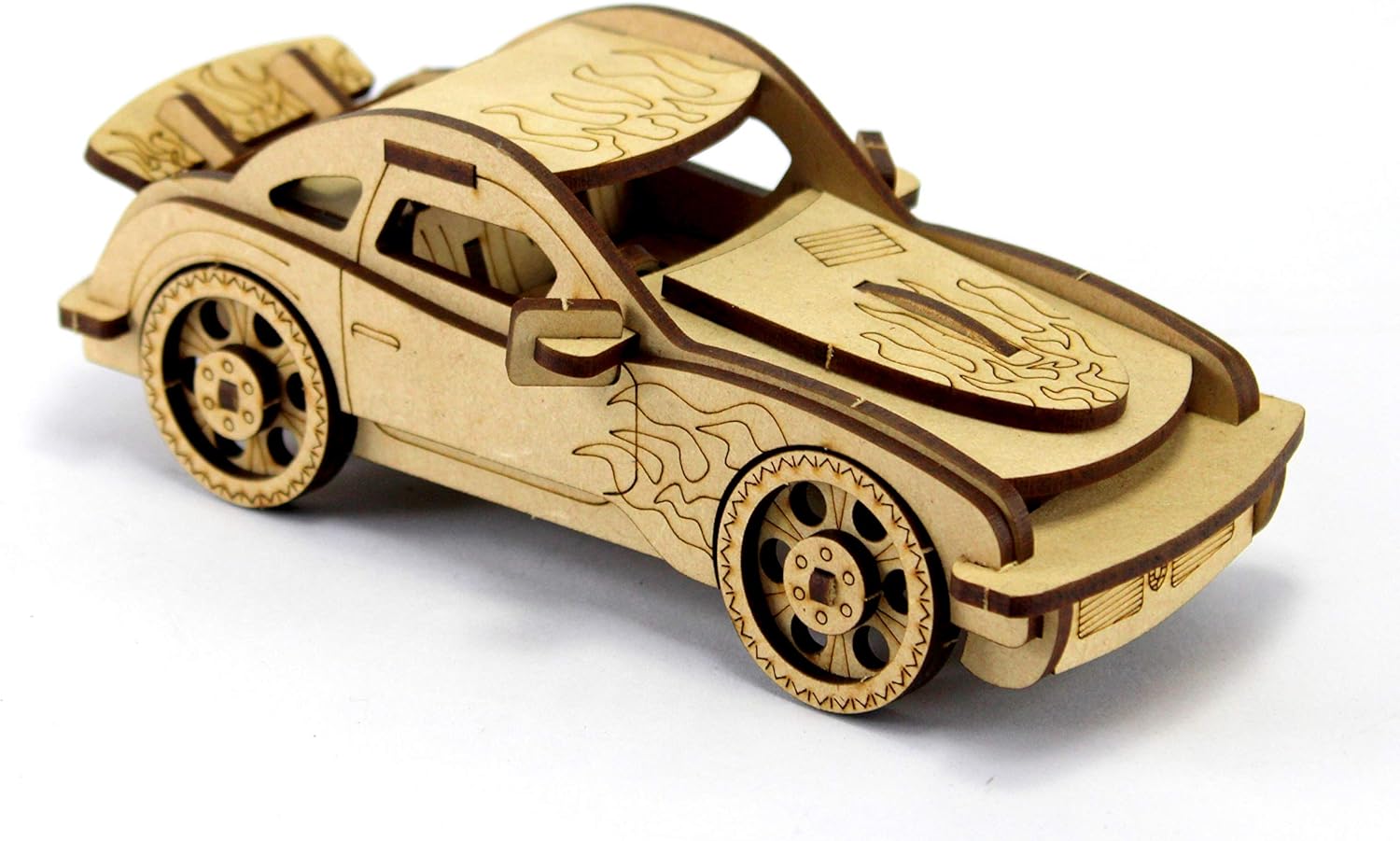 StonKraft 3D Wooden Puzzle Car - Wooden, DIY Kit, Build Your own, Construction Toy, Modeling Kit | MDF Toys Car