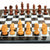 StonKraft Collectible Black & White Marble Chess Board Set + Brass Crafted Chess Pieces Pawns - Decorative Stone Chess - Home Decor - 15" Inches