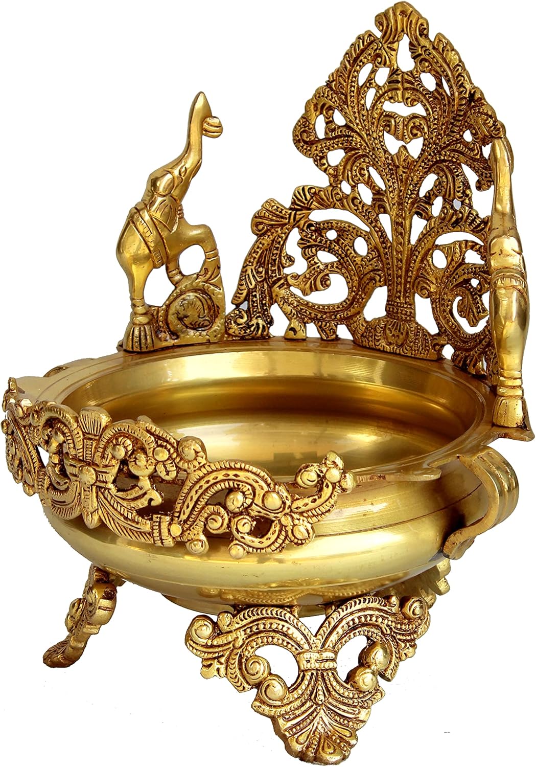 eSplanade - Ethnic Design Decorative Brass Urli Traditional Bowl Showpiece | Home Decor |