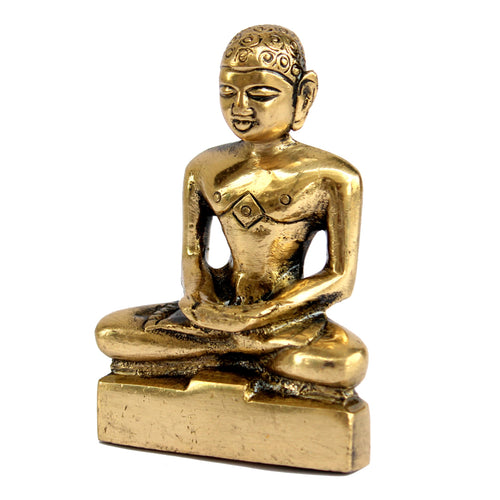 ESPLANADE Mahaveer Jain Mahavir Swami Murti Statue Idol Sculpture - Brass - 4