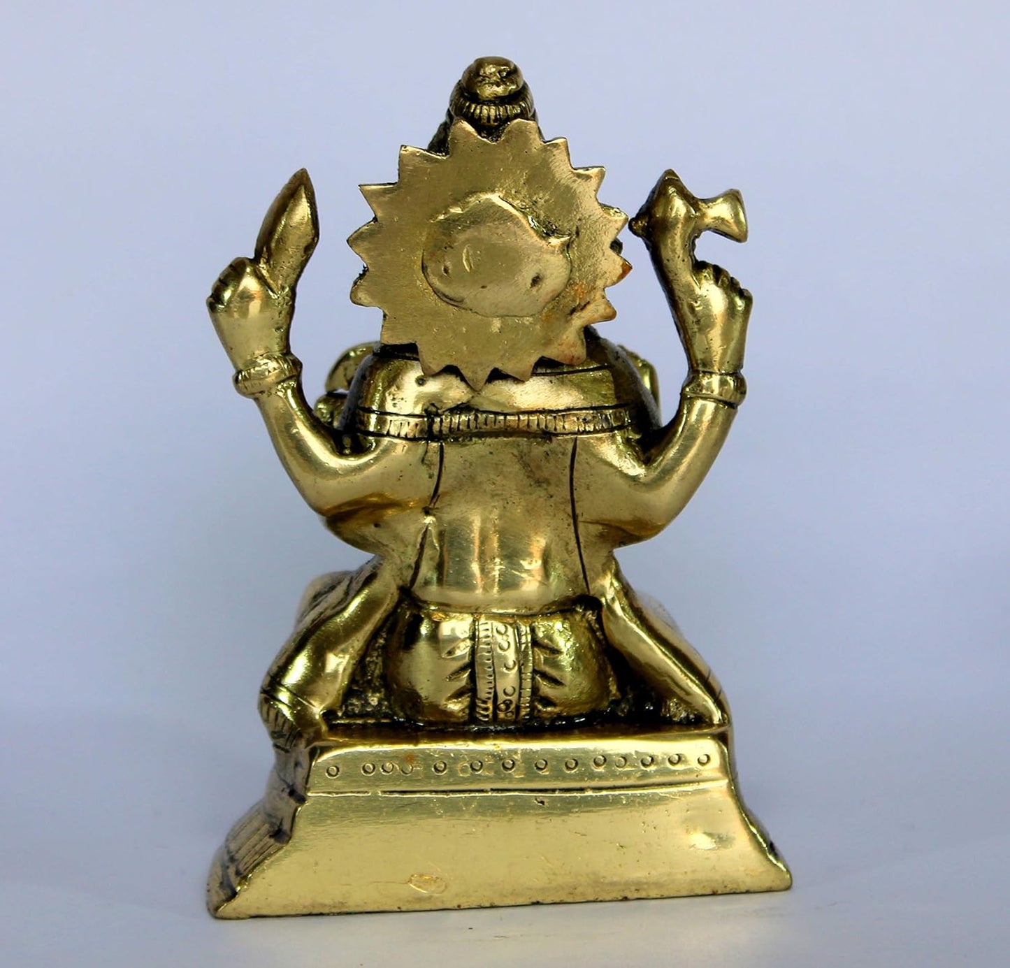 eSplanade 4.5" Ganesha Brass Showpiece | Home Decor | Ganesh Ganesha Ganpati Ganapati Murti Idol (Sitting Ganesha)