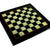 StonKraft Collectiblck e Black Marble & (MOP) Mother of Pearl Chess Board Set + Brass Chess Pieces - Decorative Stone Chess - Home Decor - 15" Inches