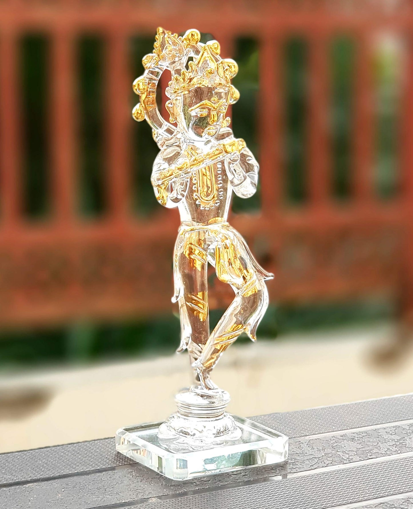 Esplanade - Brass - 3.5" - Krishna Makhan Chor Laddoo Gopal Baby Krishna Kishan Thakurji Murti Idol Statue Sculpture