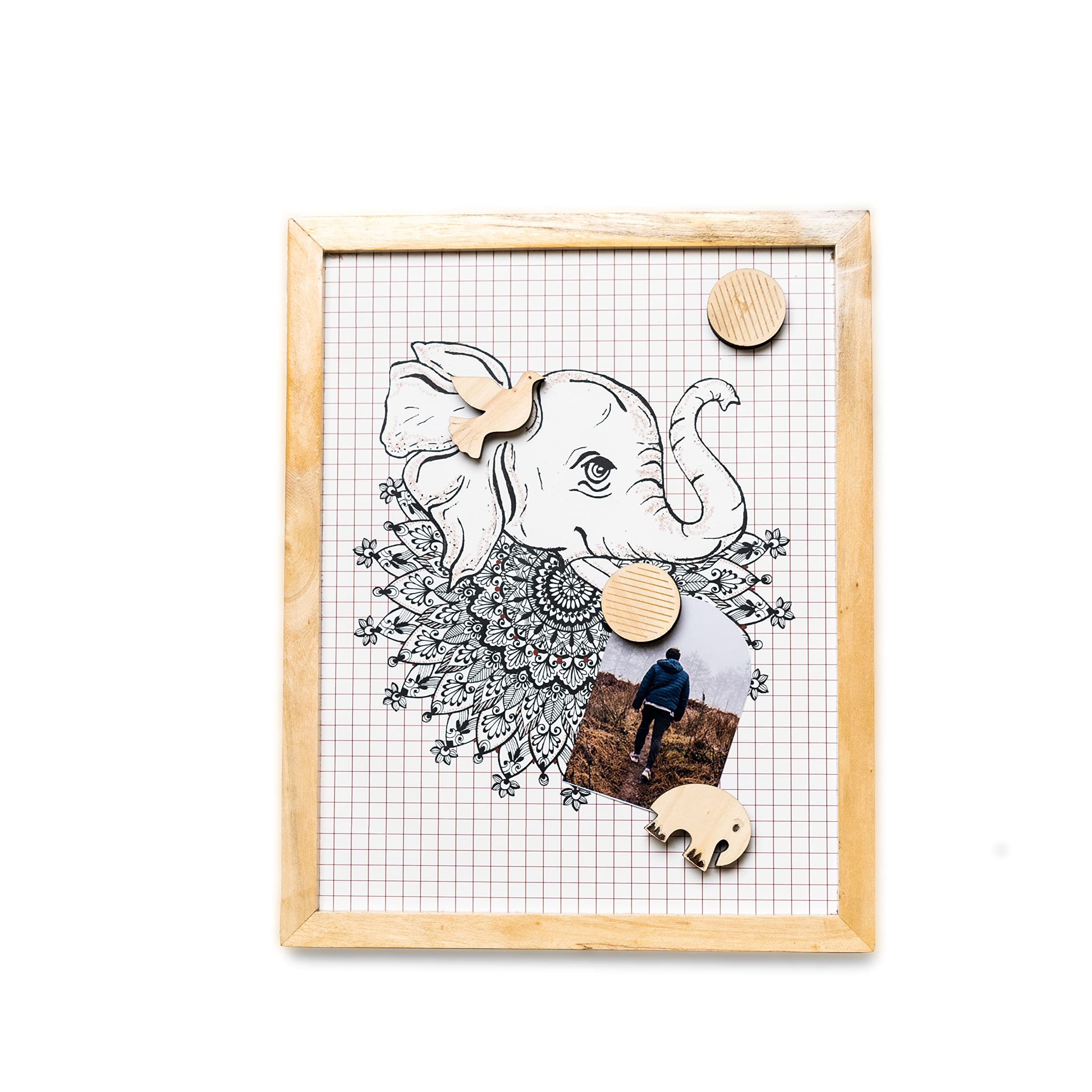 IVEI Combination Board with Magnet Board, Pin Board & Whiteboard- Set of 3- Wine -Innovative Organizer for Kids and Adults with Magnets to Do Boards, Best Gift for Home, Office, School- (Small)- Wine, yellow