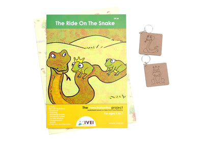 IVEI Panchatantra Story Kids Learning Book - Workbook and 2 DIY Keychains - Colouring Activity Worksheets - Creative Fun Activity and Education for Kids - The Ride on a Snake ( Age 4 to 7 Years )