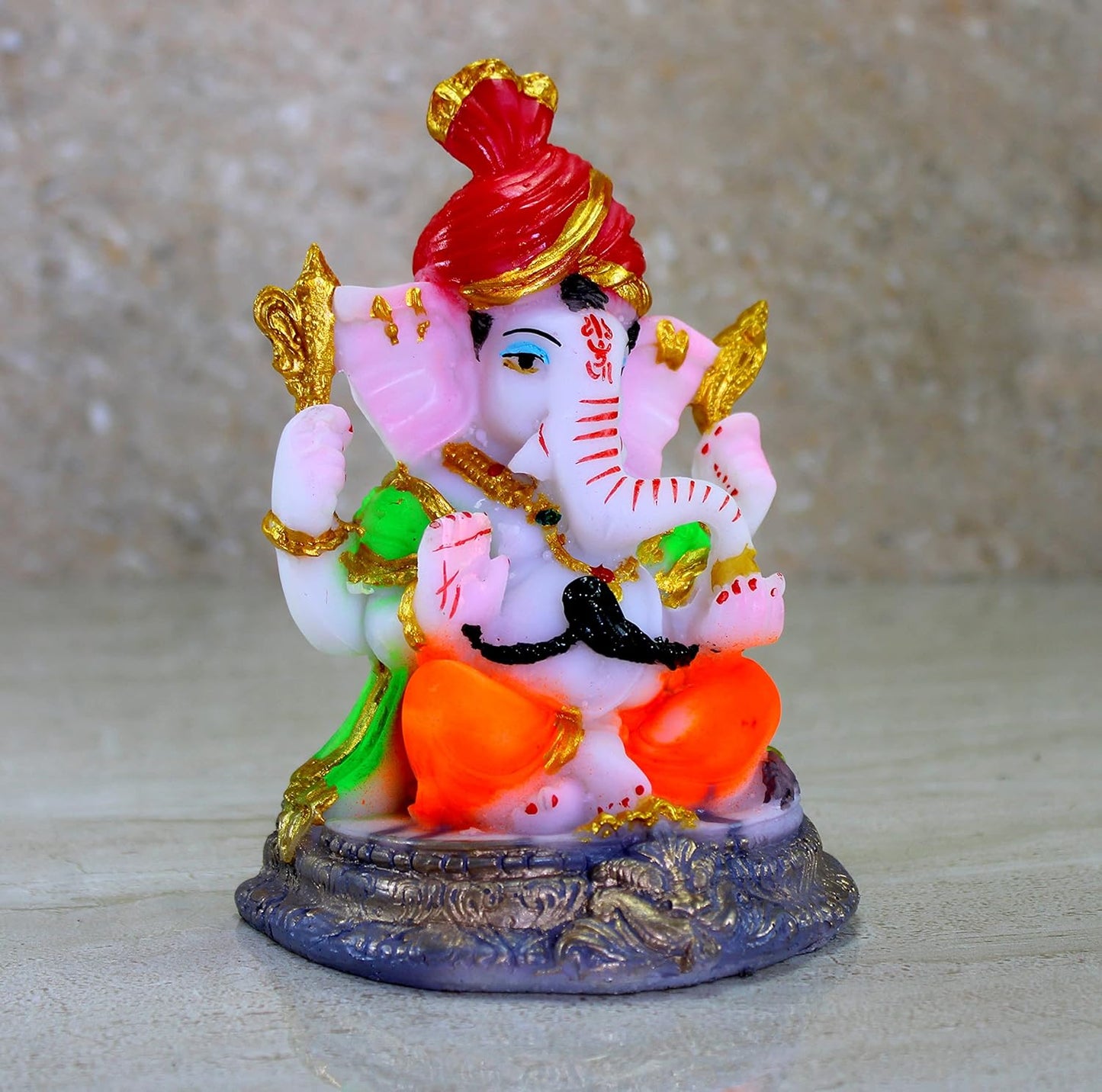 eSplanade Resin Ganesh Ganesha Ganpati Murti Idol Statue Sculpture - 6 inches | Pooja Idols | Home Decor