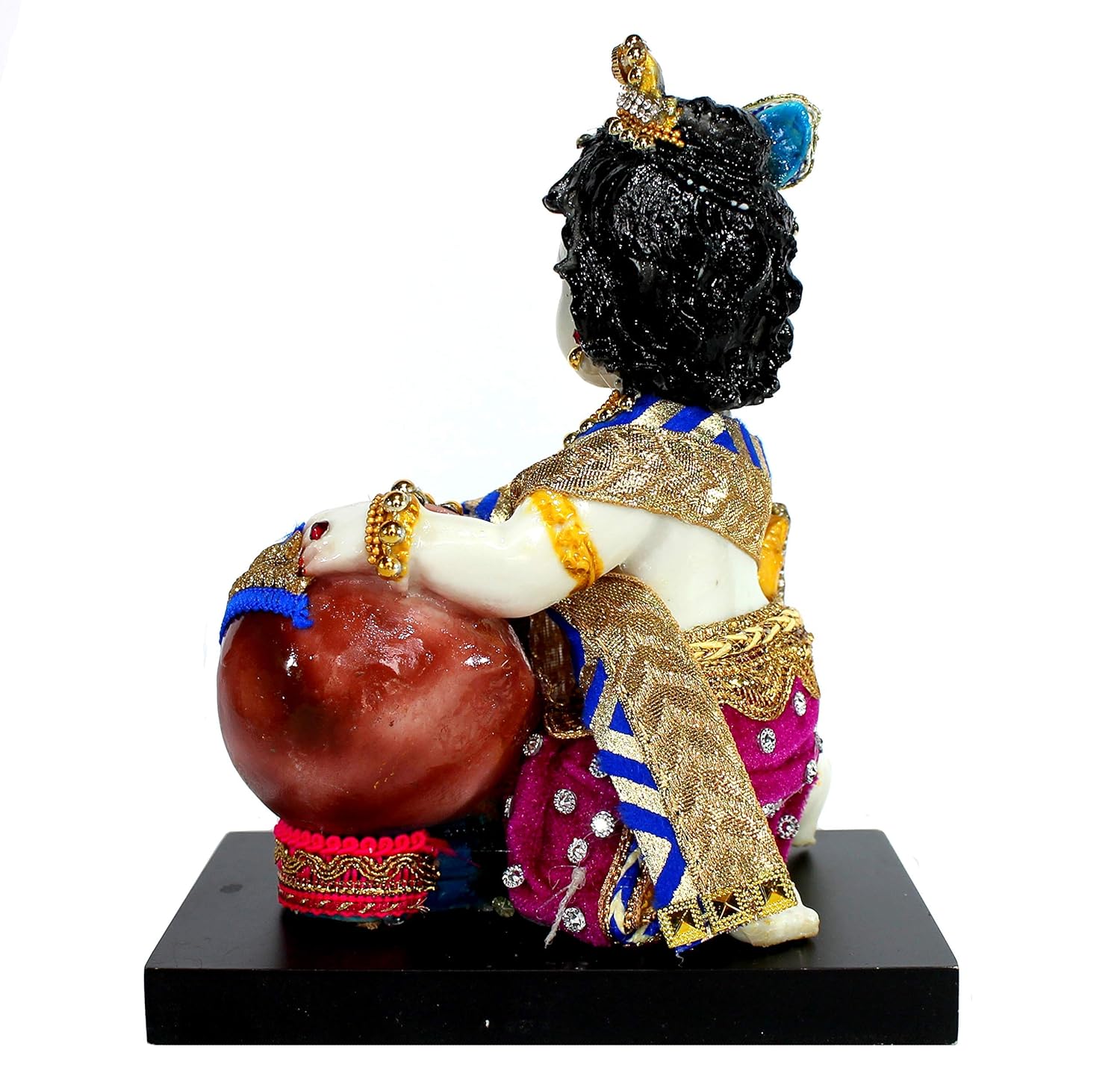 ESPLANADE Resin Krishna Makhan Chor Statue (Multicolour, 7.5")